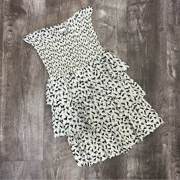 Dolls Kill Dresses & Skirts - Dolls Kill Dolls Point Cream Horse Print Smocked Layered Mini Dress
